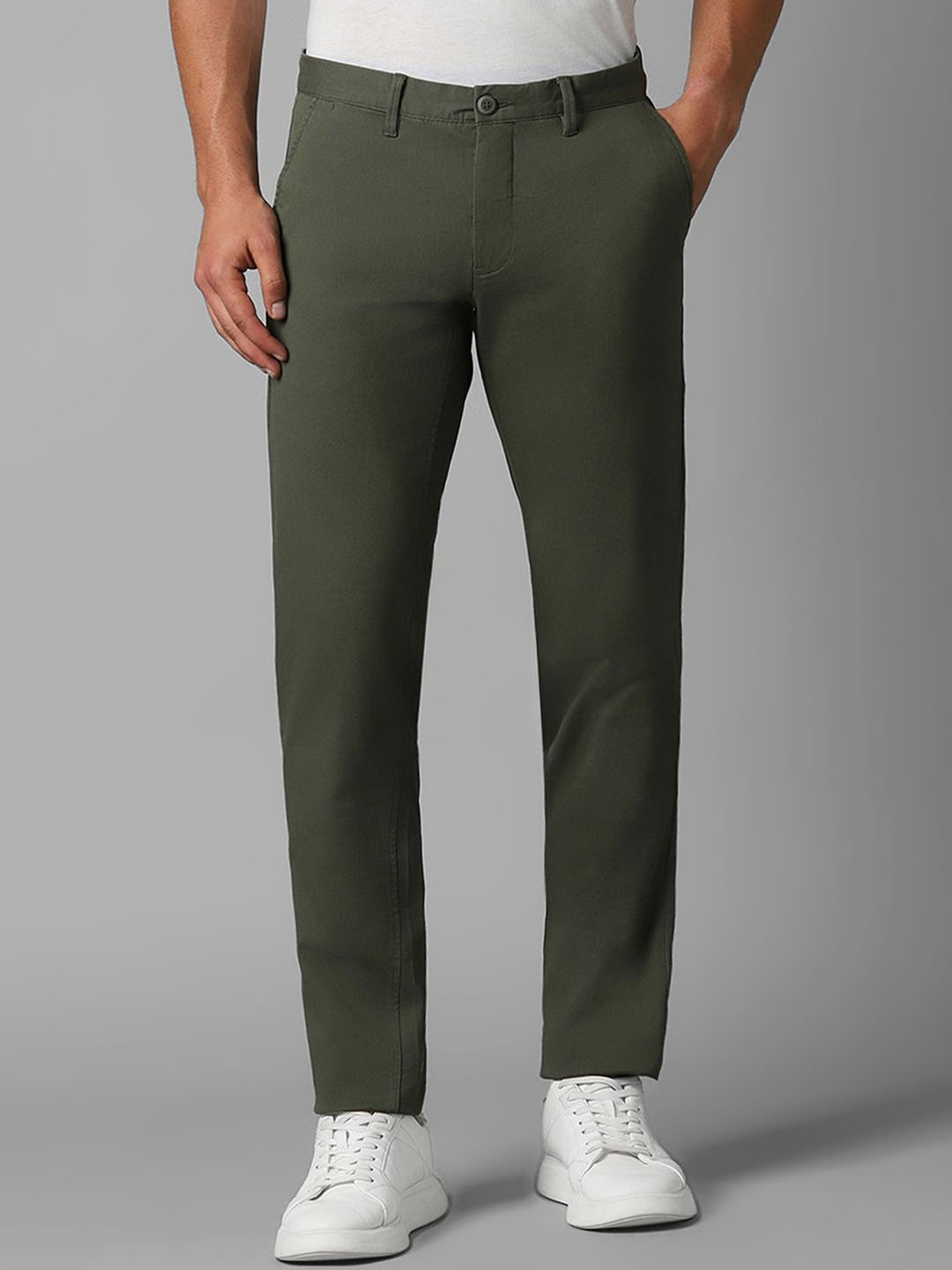 

Louis Philippe Sport Men Slim Fit Trousers, Olive