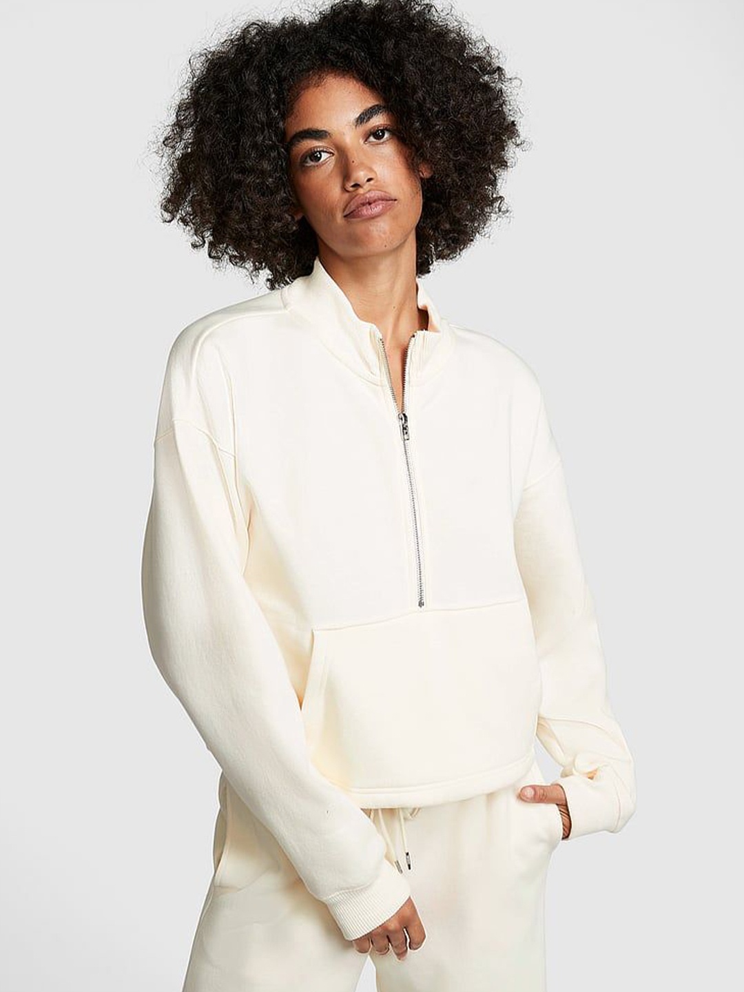 

Victoria's Secret Women Pullover Sweatshirt, Beige