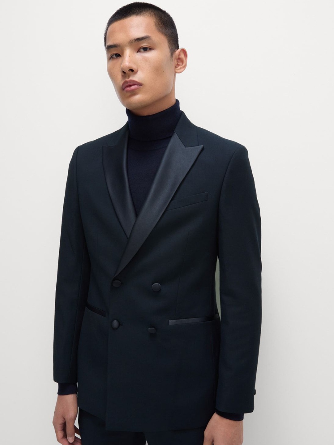 

Marks & Spencer Double-Breasted Blazer, Navy blue