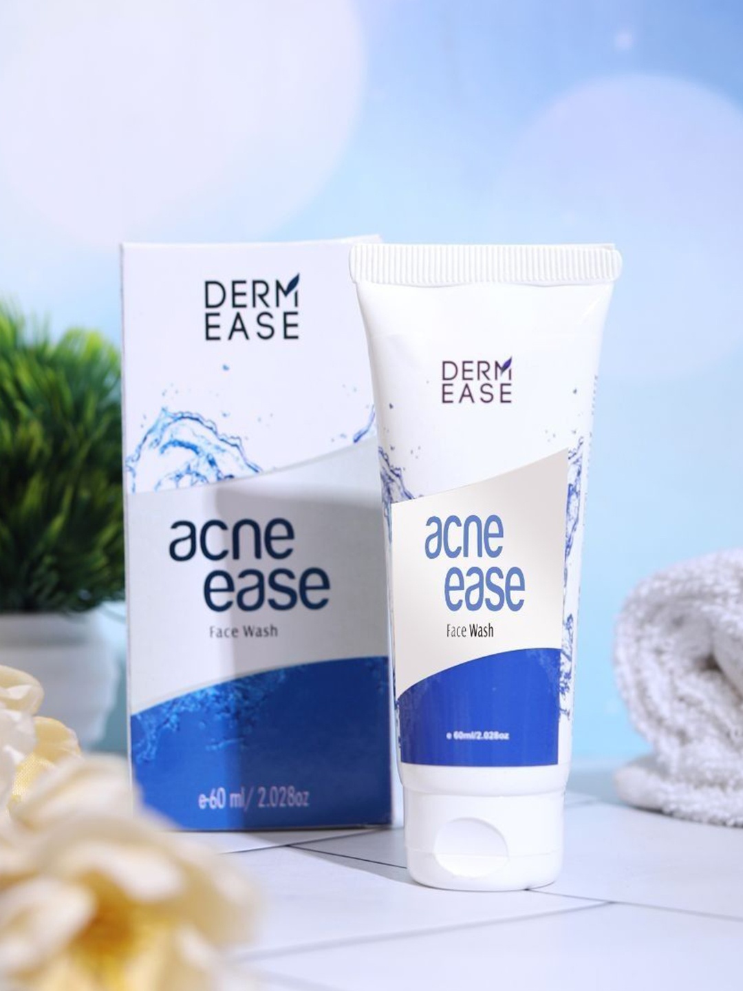 

DERMEASE Acne Ease Face Wash With Aloevera - 60 ml, White