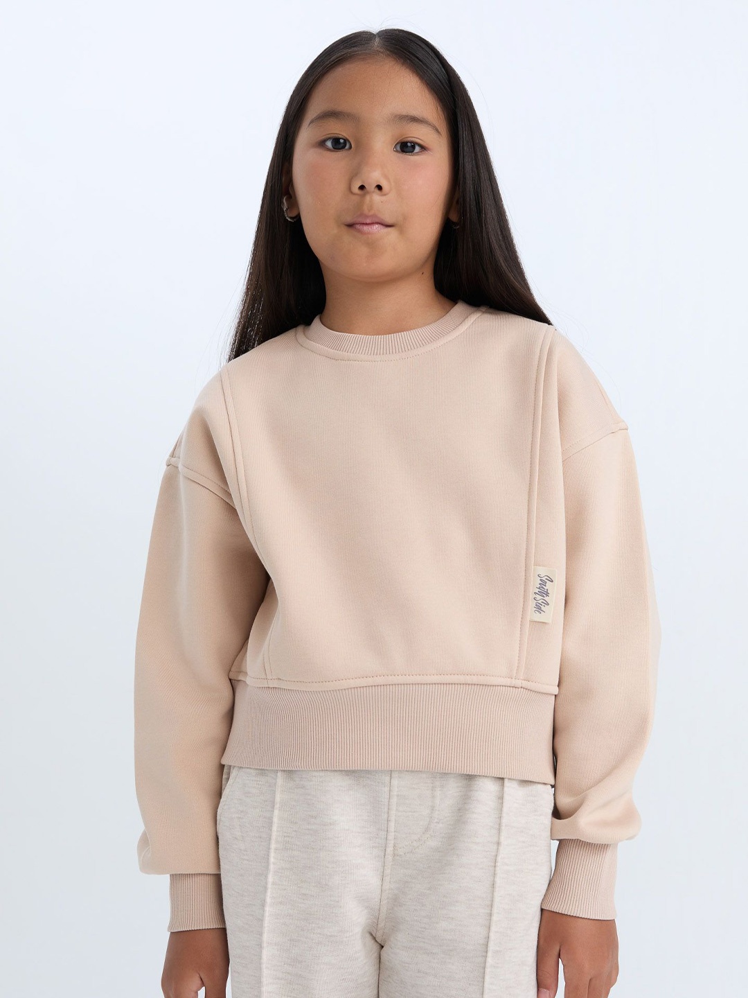 

DeFacto Girls Cotton Pullover, Off white