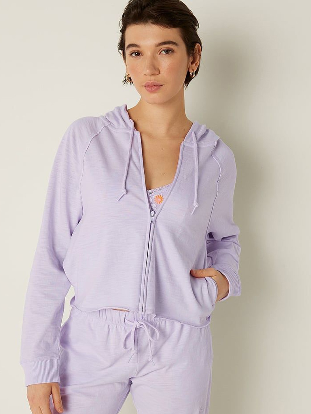 

Victoria's Secret Women Hooded Sweatshirt, Purple