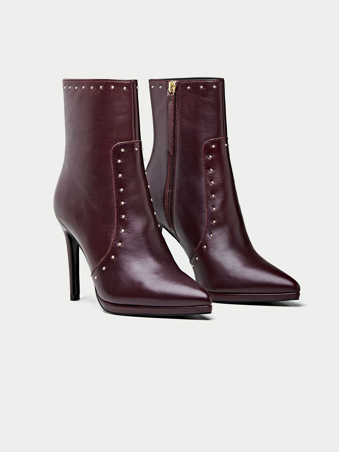 

Oroh Women Casual Stiletto-Heeled Winter Ankle Boots, Maroon