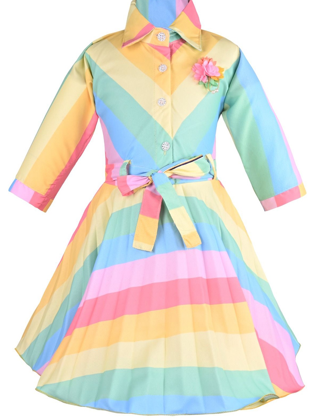 

Wish Karo Satin Fit & Flare Dress, Multi