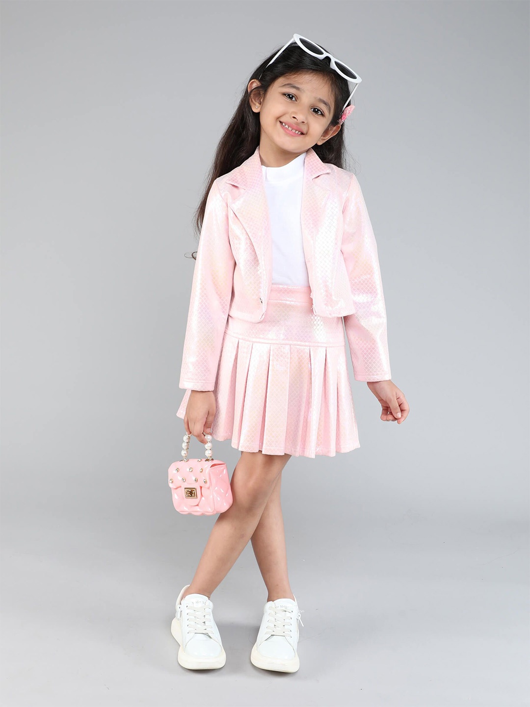 

taffykids Girls Top with Skirt, Pink