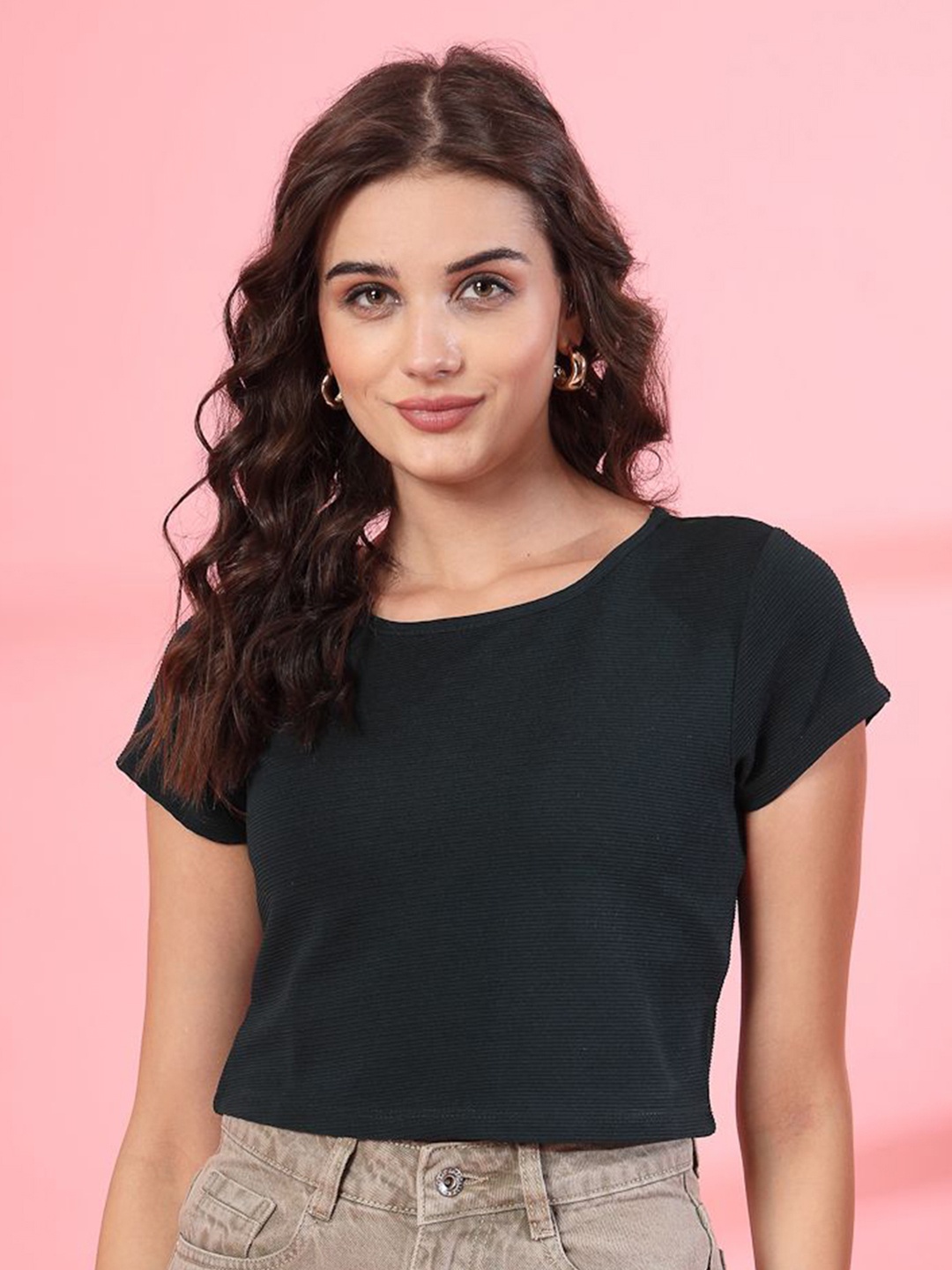 

STYLECAST X KASSUALLY Crop Top, Green