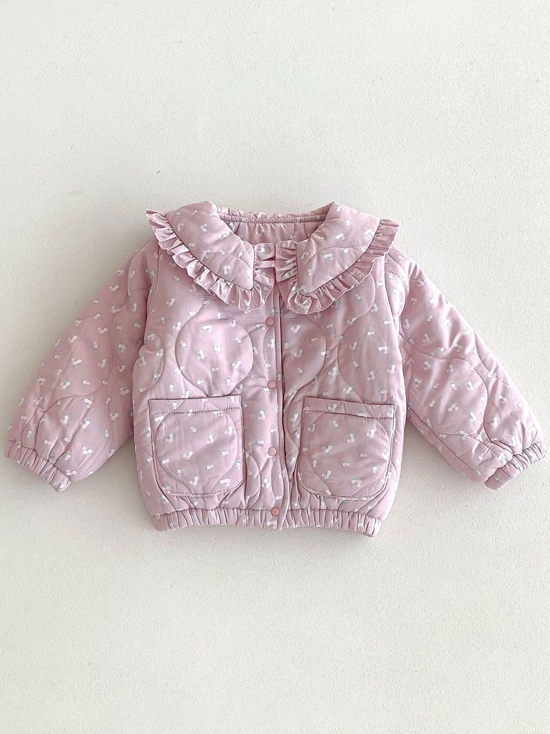 

LULU & SKY Girls Floral Printed Cardigan, Pink