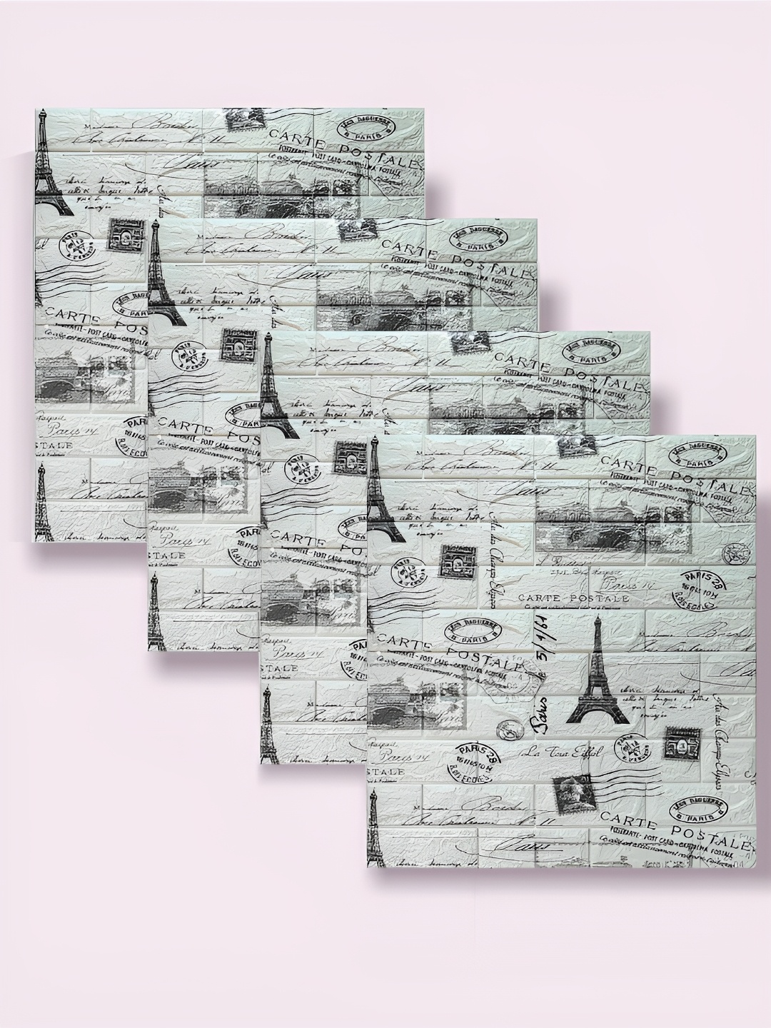 

Lukzer Grey & Black Printed Self Adhesive 3D Wall Panels