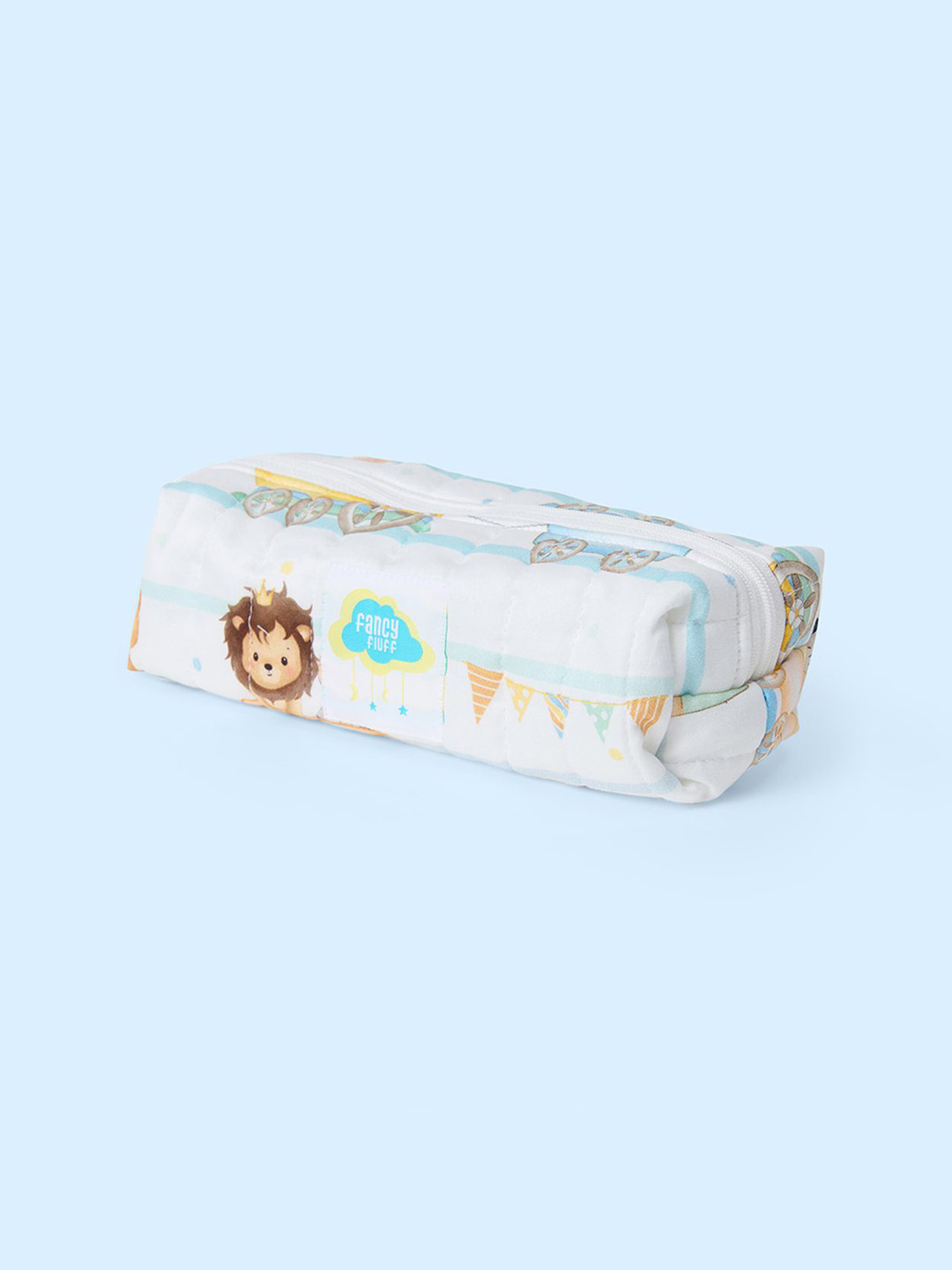 

Fancy Fluff Girls Printed Travel Pouch, White