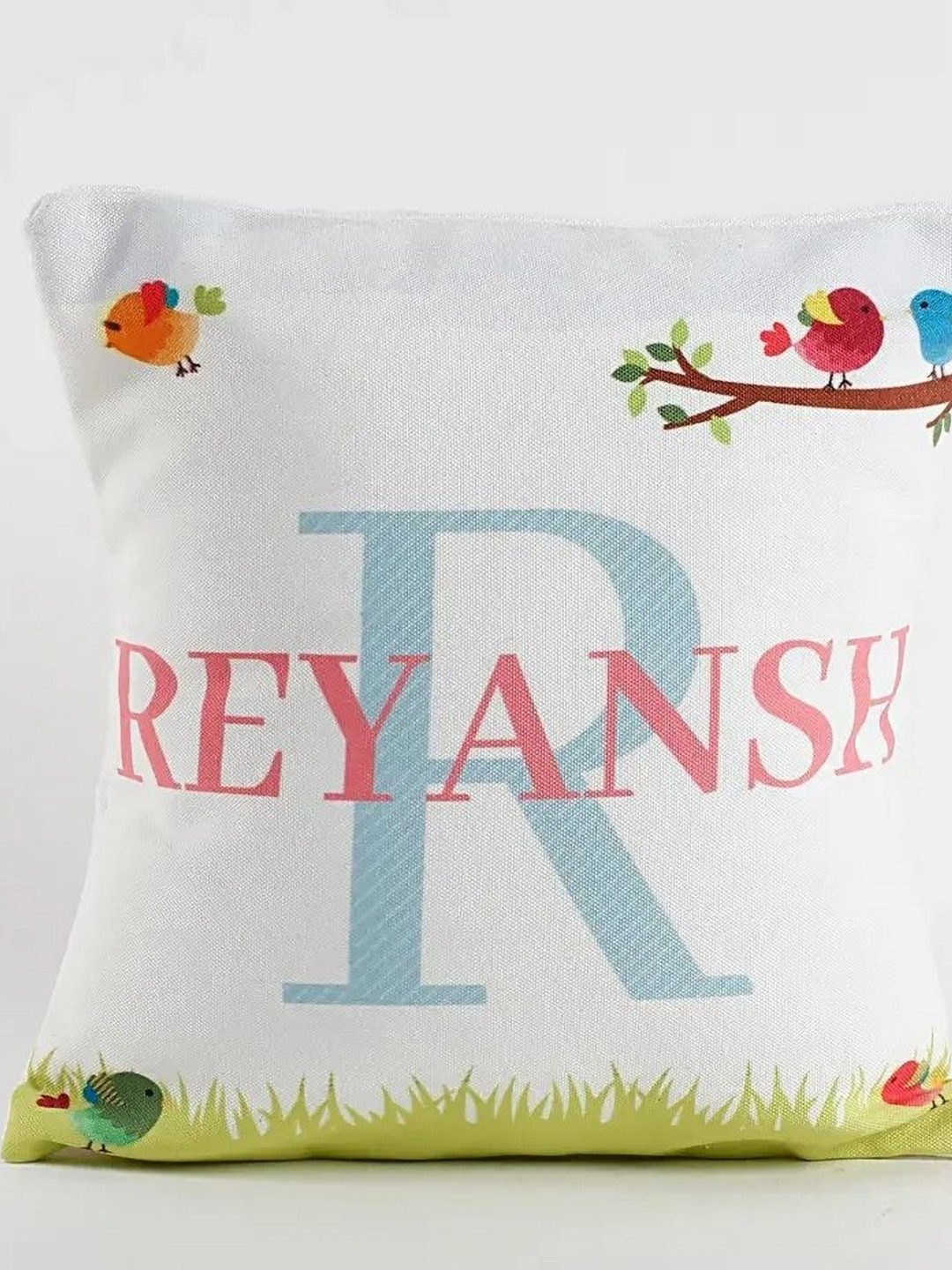

fnp White & Red Printed Square Shaped Cushion