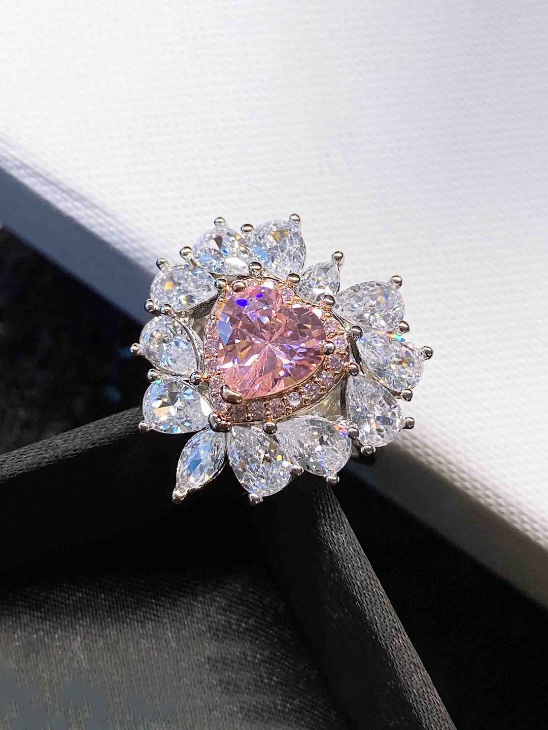

Jewels Galaxy Silver-Plated Crystals Stone-Studded Finger Ring