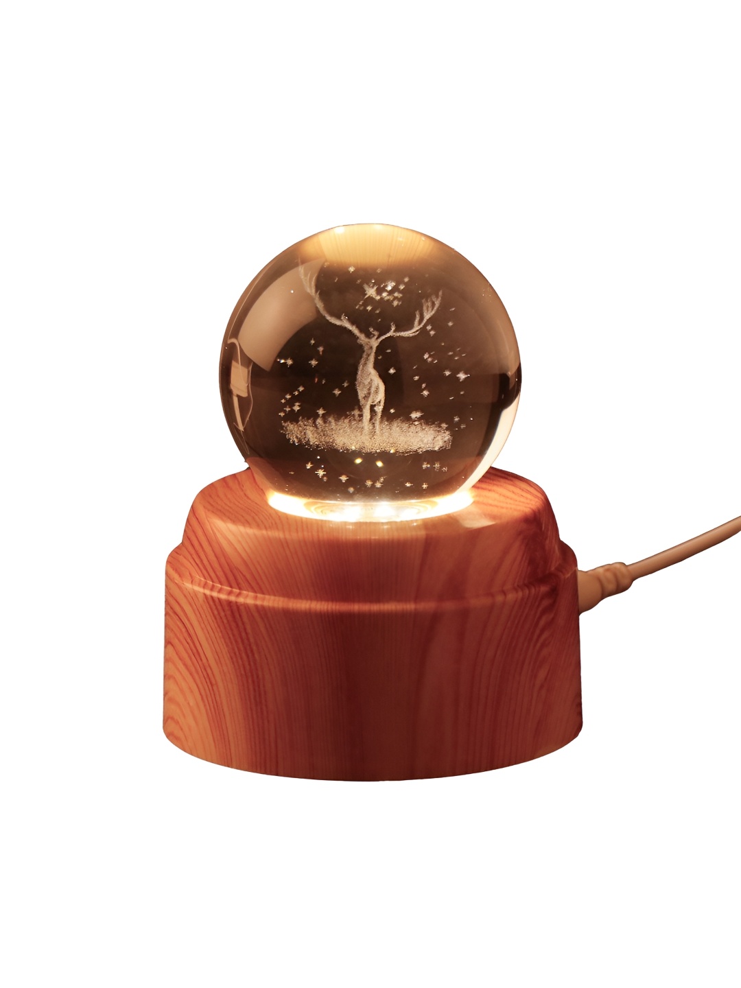

Archies White Rain Deer Crystal Ball Lamp