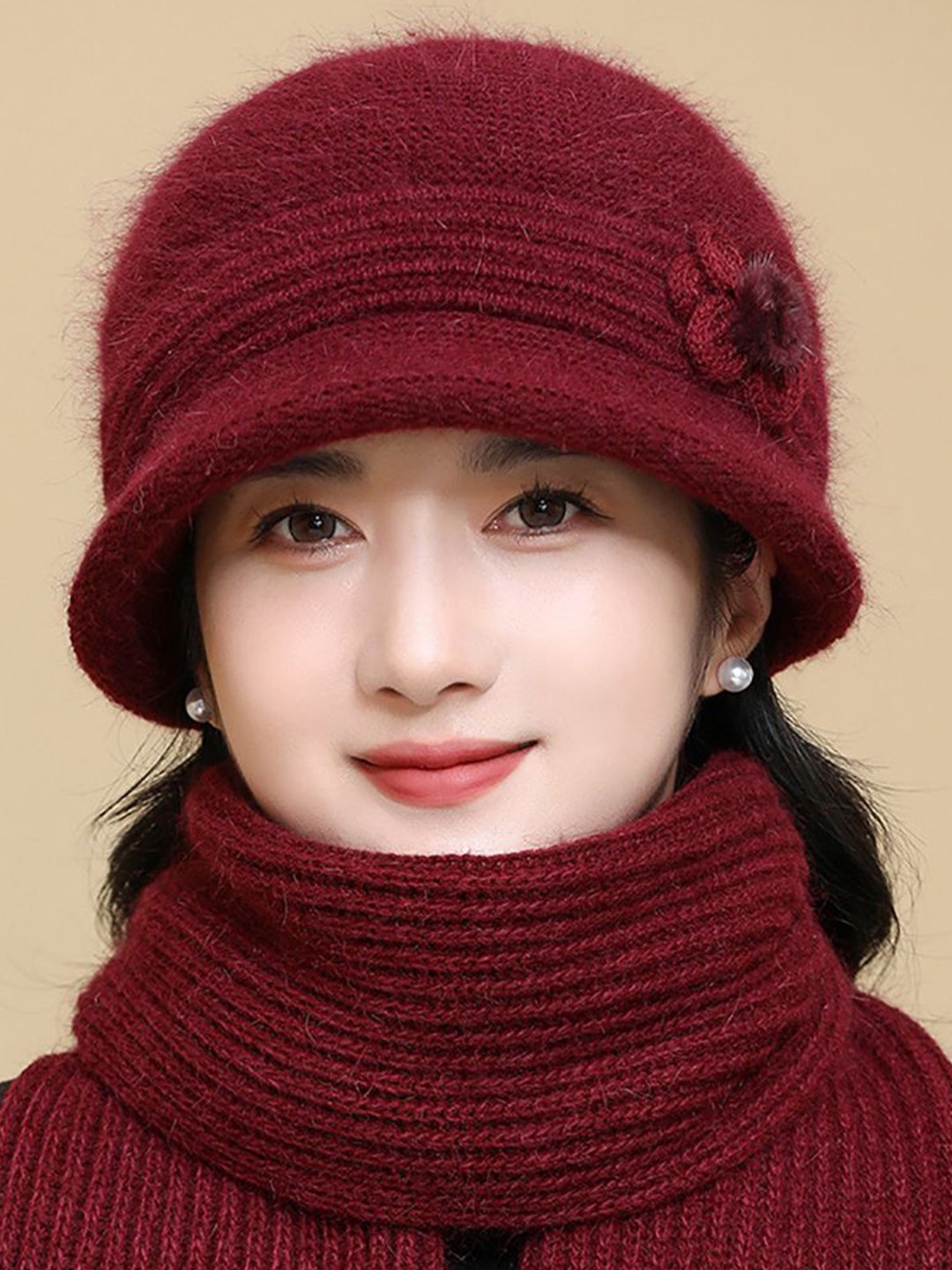 

StyleCast x Revolte Women Acrylic Beanie, Maroon