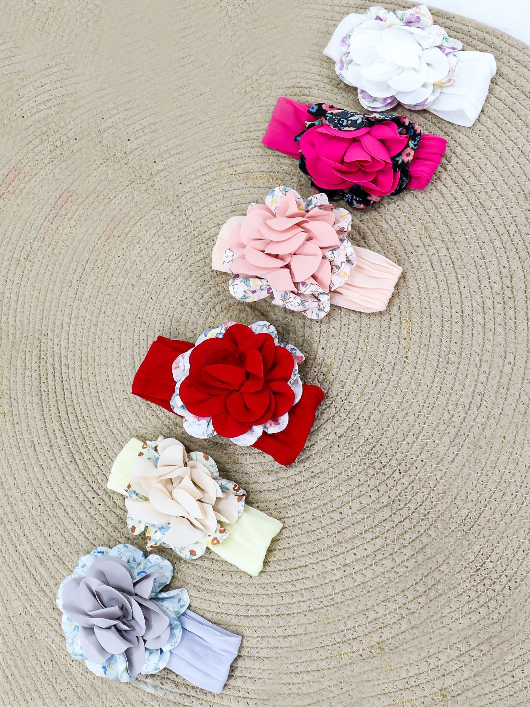 

KRENOZ Girls Set of 6 Hairband, Pink