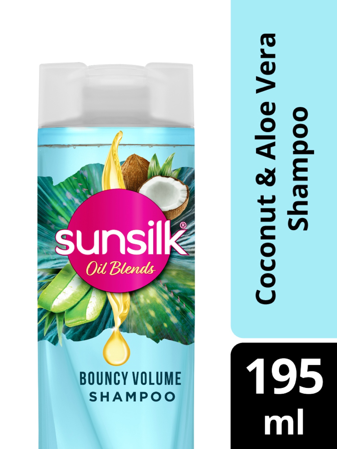 

Sunsilk Coconut Water & Aloe Vera Volume Hair Shampoo 195 ml, Blue