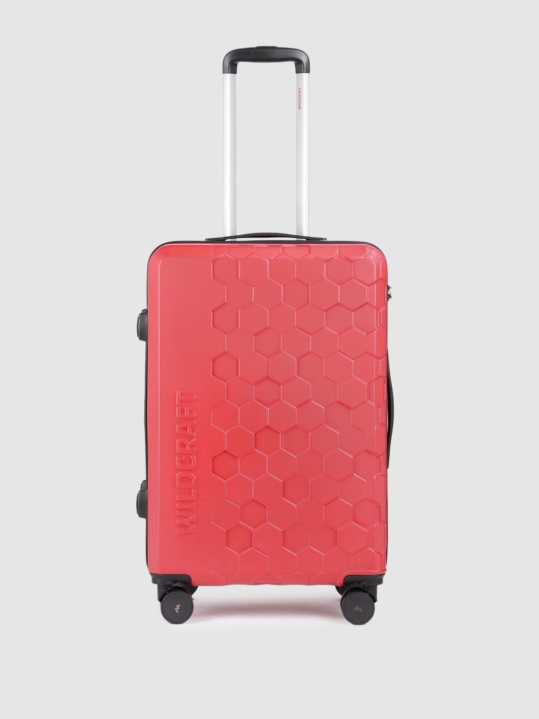 

Wildcraft Textured Pyxis Medium Trolley Suitcase, Red