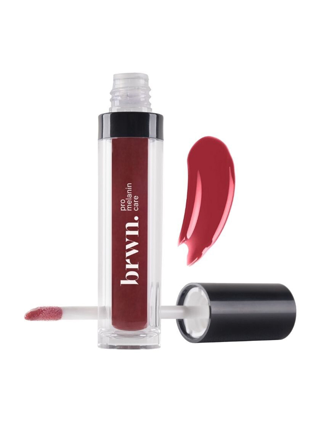 

brwn. pro melanin care Glass Shine Lip Gloss With Vitamin E 4.5ml - Berry Glaze, Red