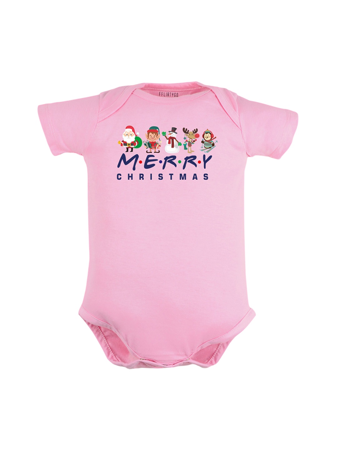 

FFLIRTYGO Infants Printed Cotton Bodysuit, Pink