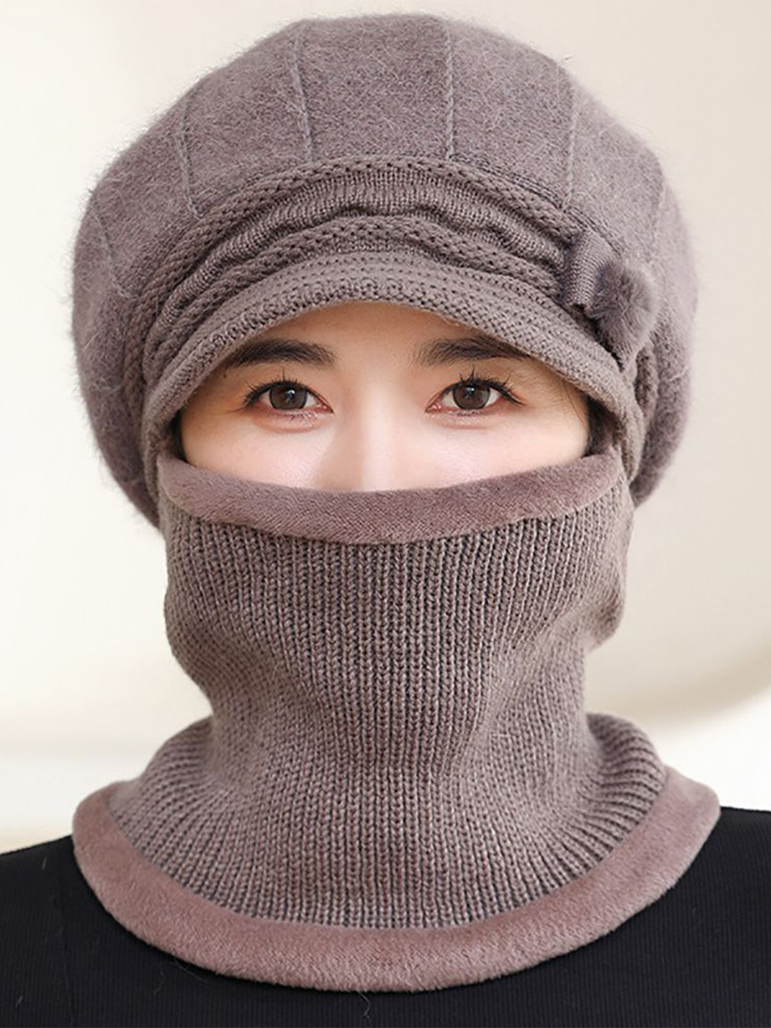 

StyleCast x Revolte Women Acrylic Balaclava Caps, Khaki