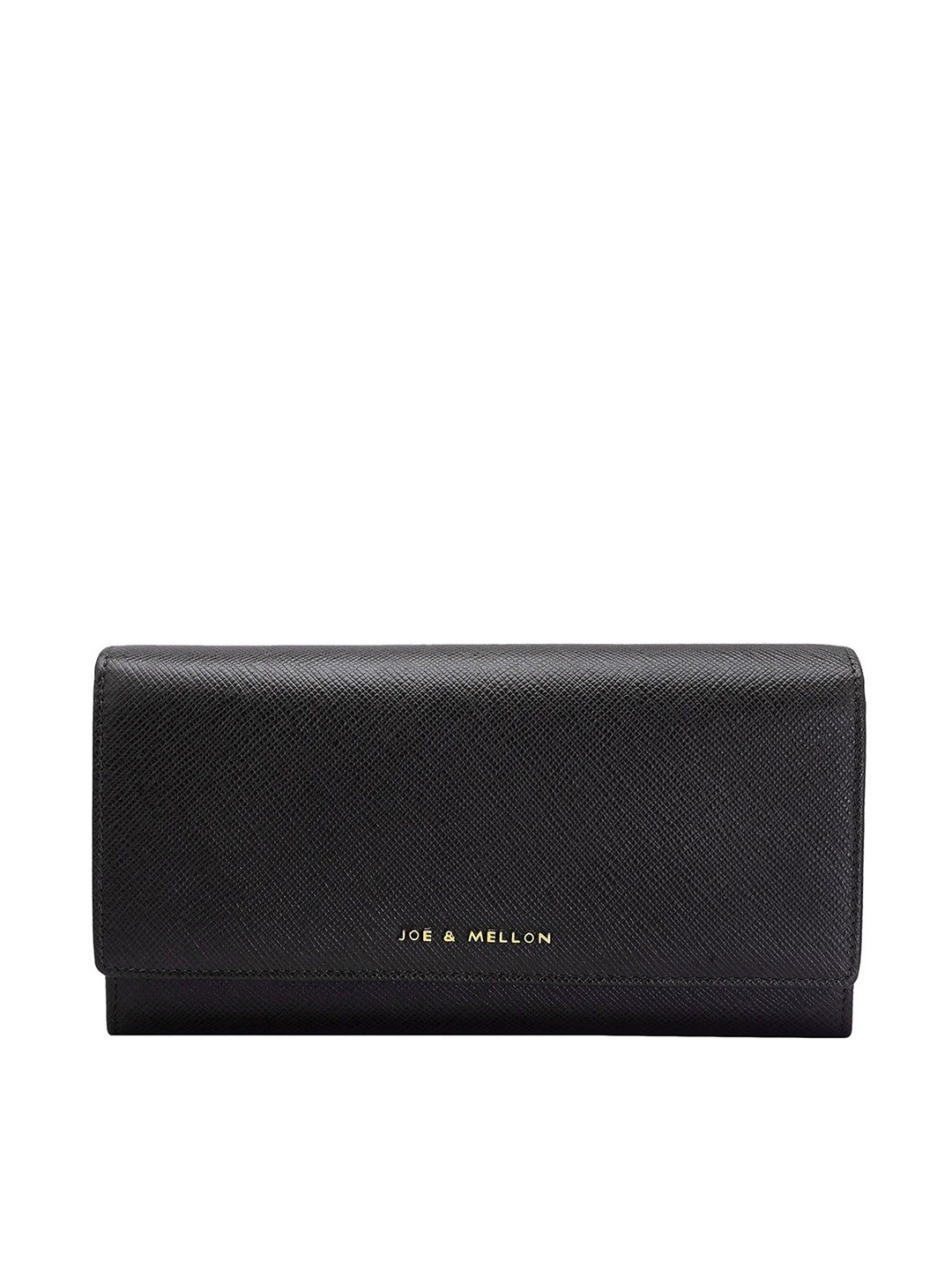 

Joe & Mellon Women Textured Leather Envelope Wallets, Black