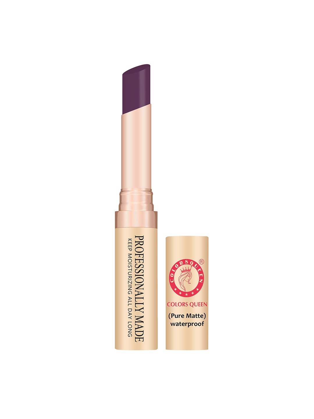 

Colors Queen Professionally Made Moisturizing Pure Matte Waterproof Lipstick - Falsa, Purple