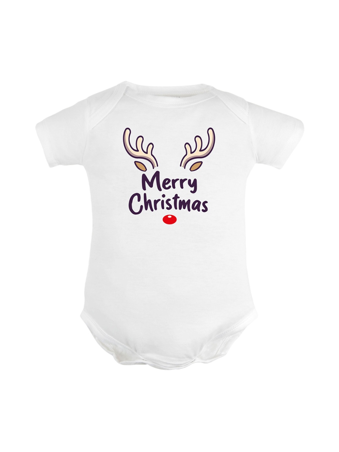 

FFLIRTYGO Infants Printed Pure Cotton Bodysuit, White