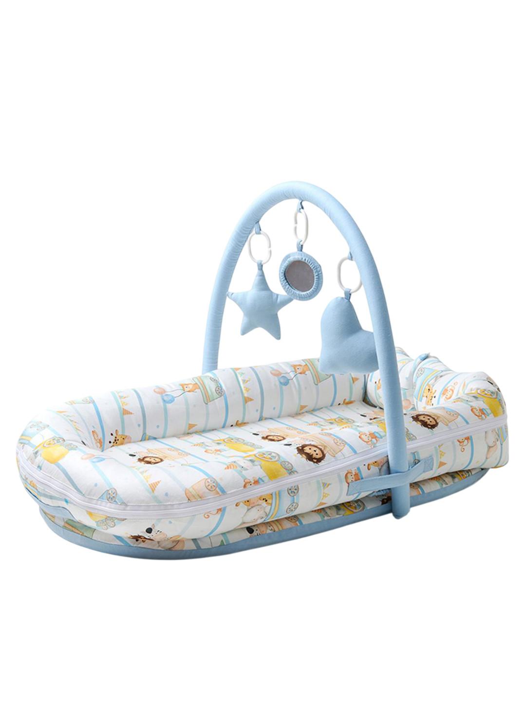 

Fancy Fluff Boys Organic Baby Cocoon Play Gym, Blue