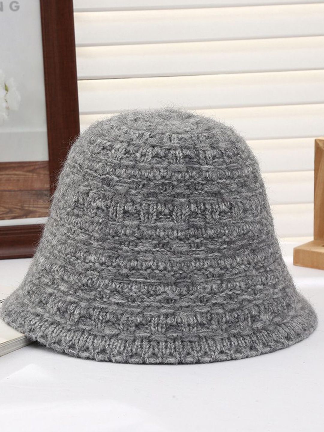 

StyleCast x Revolte Women Self Design Beanie Caps, Grey