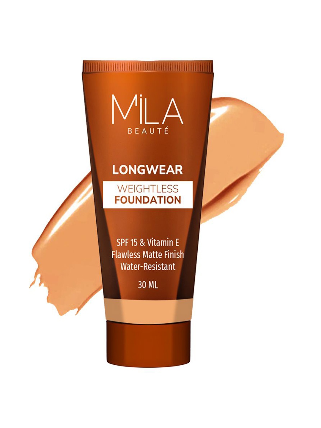 

MILA BEAUTE Longwear Weightless Water Resistant SPF 15 Foundation 30ml -Coffee Toffee -303, Coffee brown