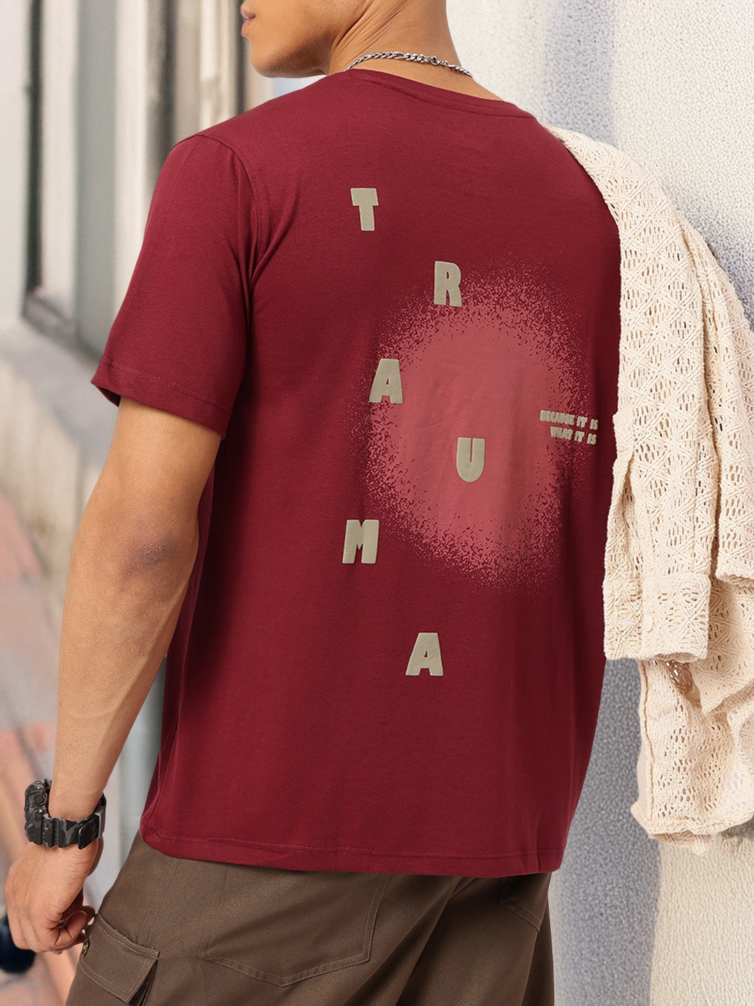 

Kook N Keech Untamed Spirit Typography Print T-shirt, Maroon