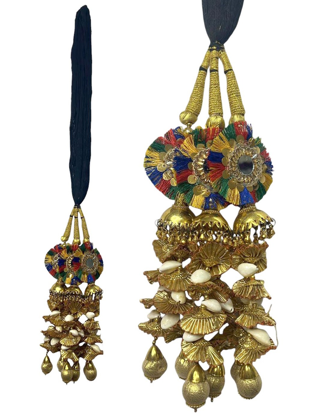 

Krelin Women Embellished Patiala Bridal Paranda/Parandi Hair Accessory Set of, Gold
