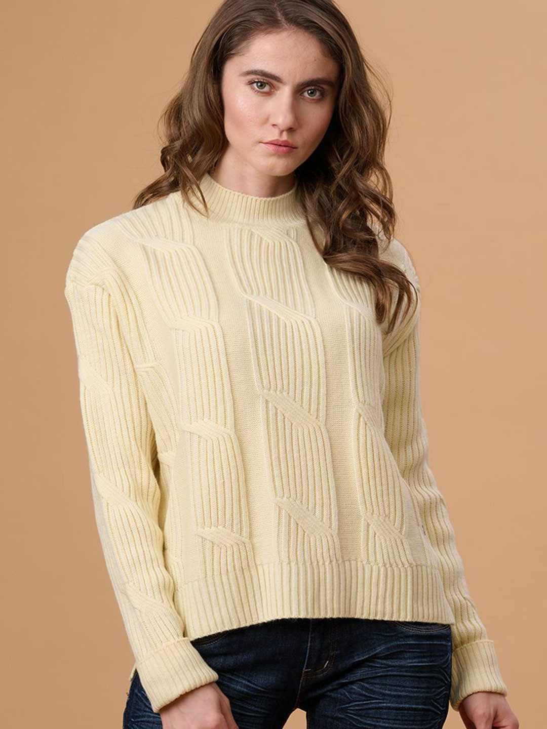 

Gipsy Women Cable Knit Pullover, Off white