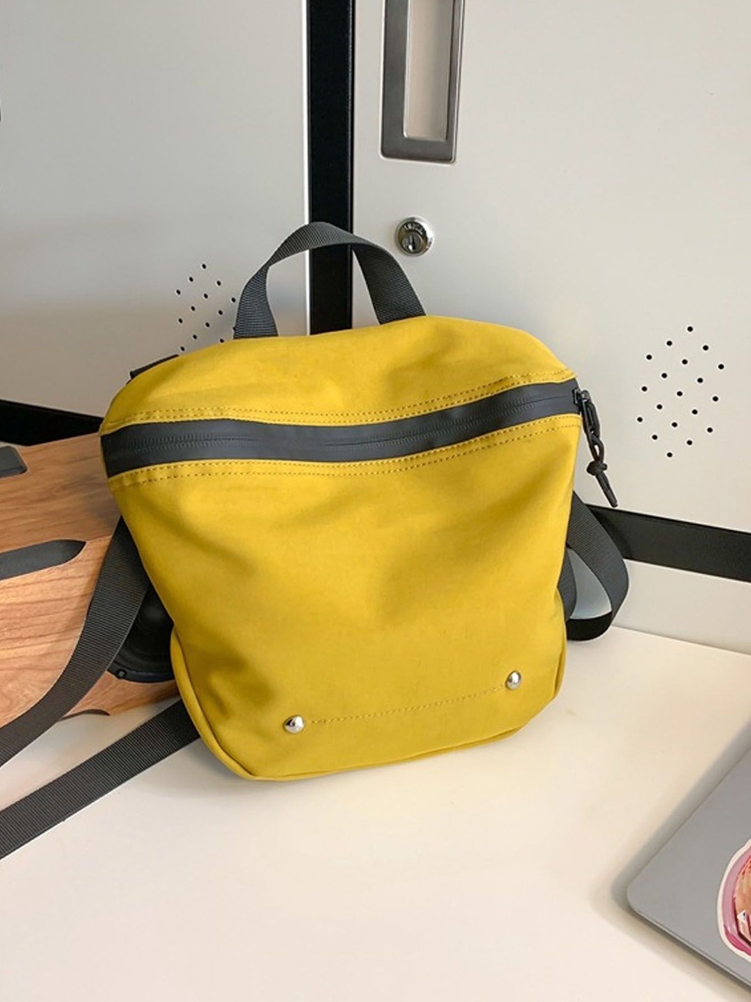 

StyleCast Yellow Structured Casual Side Bag