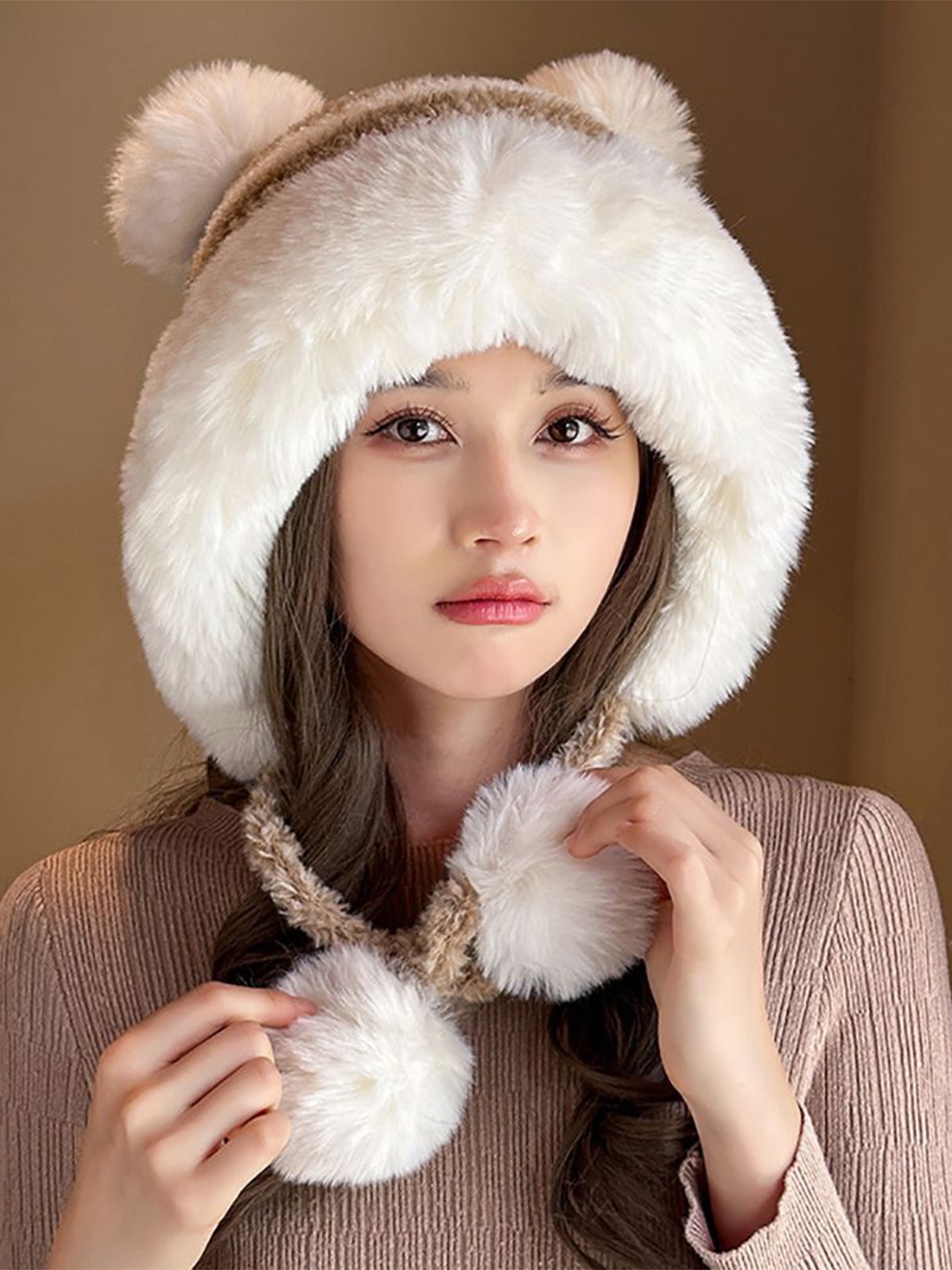 

StyleCast x Revolte Women Self Design Beanie, Khaki