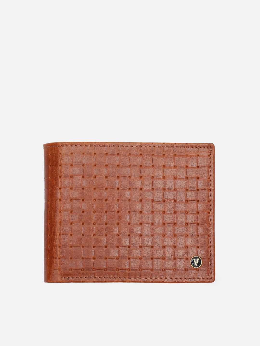 

Van Heusen Men Textured Leather Two Fold Wallet, Tan