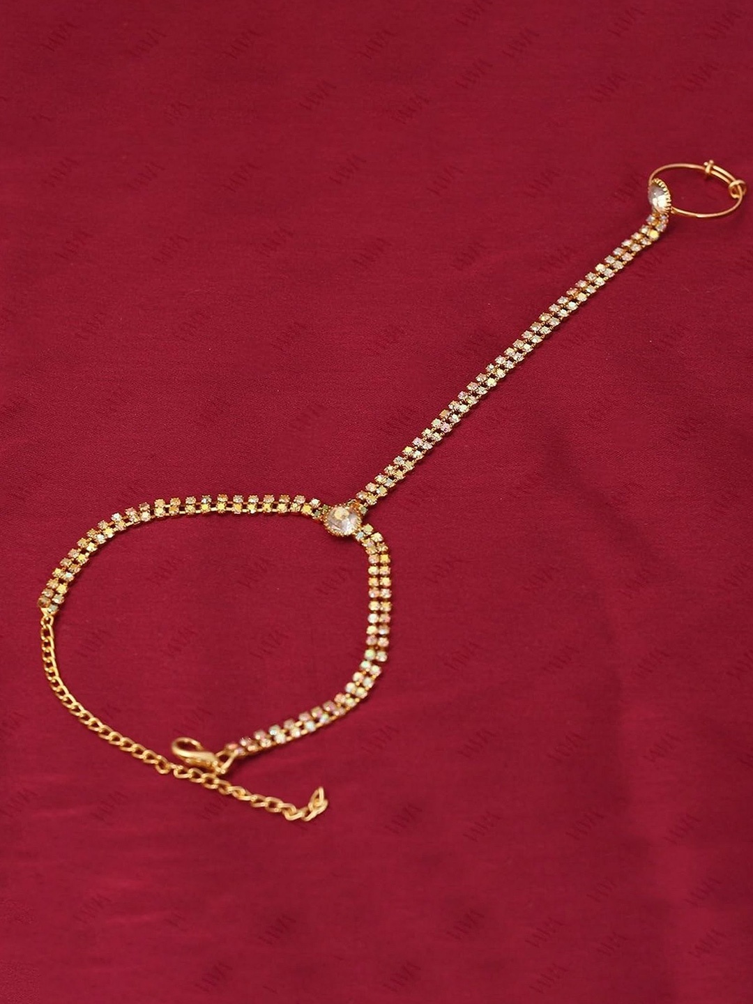 

VAMA Women Crystals Handcrafted Gold-Plated Armlet Bracelet