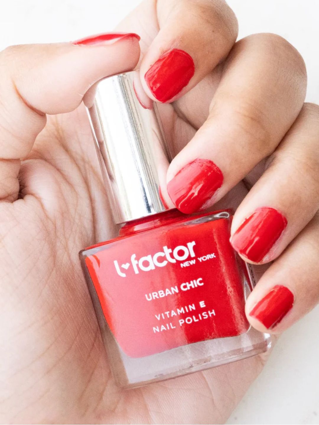 

L Factor Cosmetics Urban Chic Luxe Nail Polish With Vitamin E - 10 ml - Poppy's Red-UC008