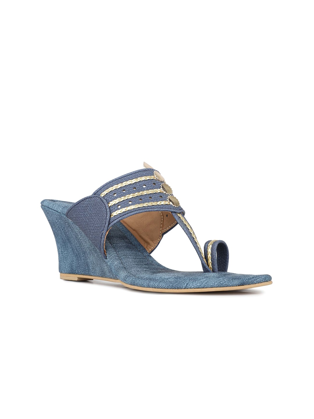 

Inc 5 Party Ethnic - Embellished High-Top Wedge Sandals, Navy blue