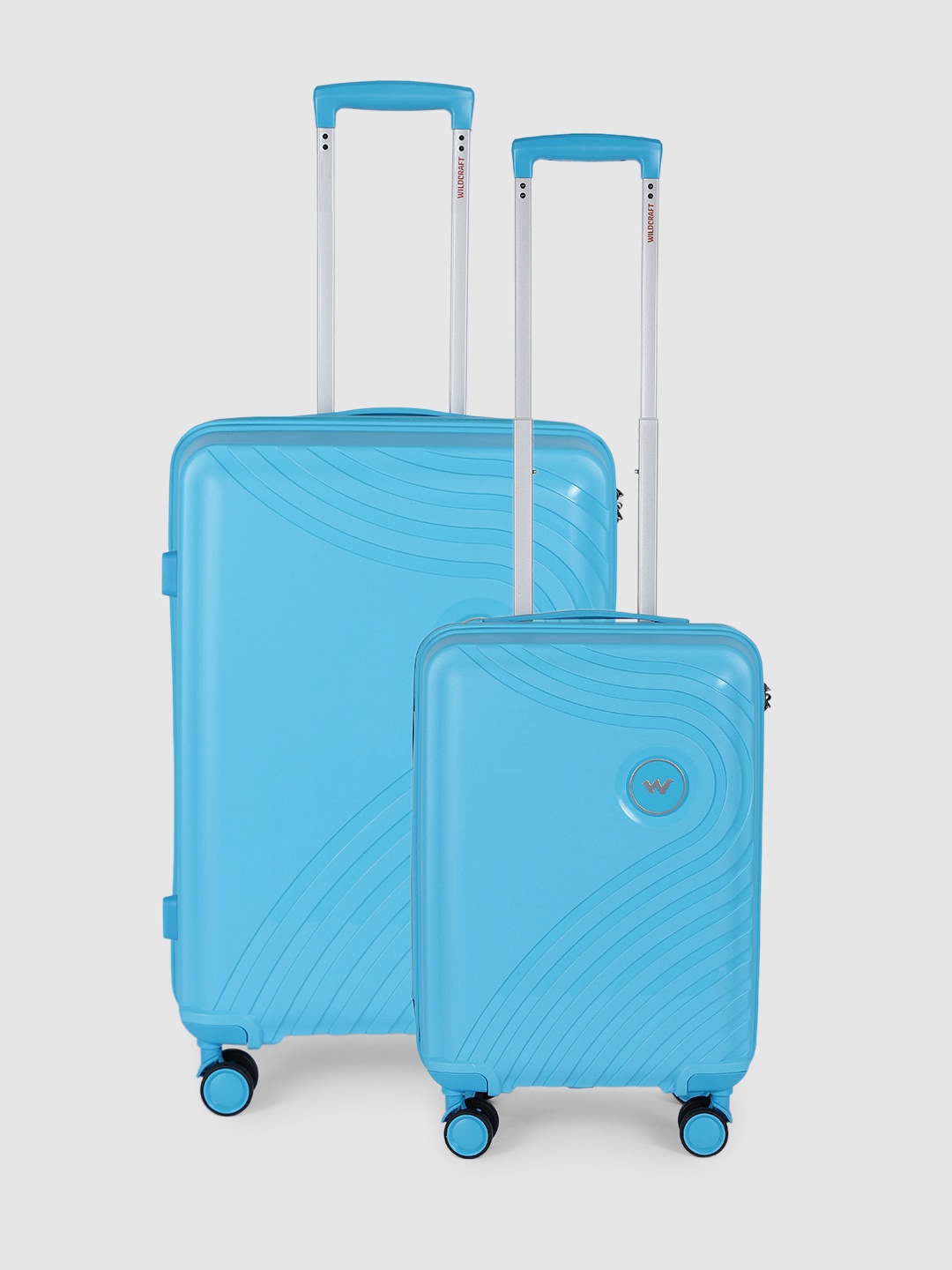 

Wildcraft Set of 2 Onyx Trolley Suitcases - Cabin & Medium, Blue