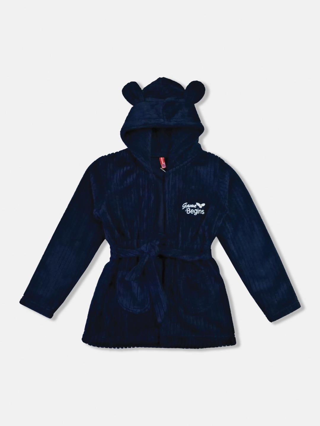 

Here&Now X Game Begins Girls Bear-Ear Hooded Sweatshirt, Navy blue