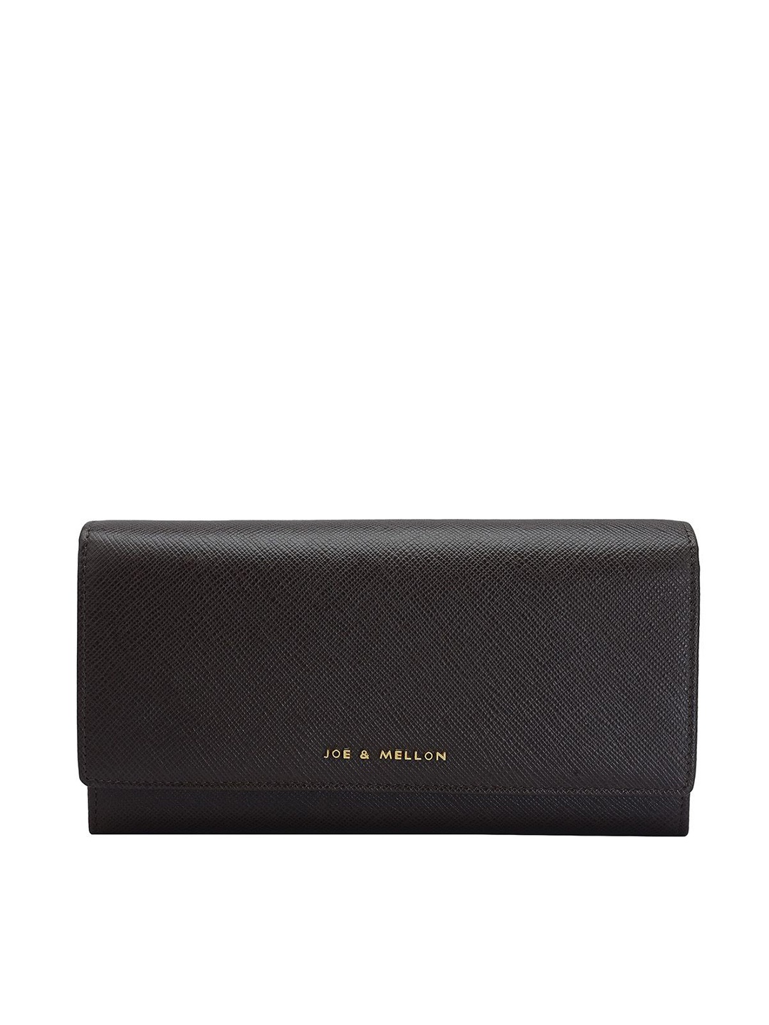 

Joe & Mellon Women Textured Leather Envelope Wallet, Brown