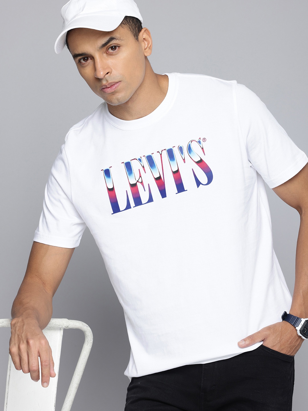 

Levis Brand Logo Printed Pure Cotton T-shirt, White