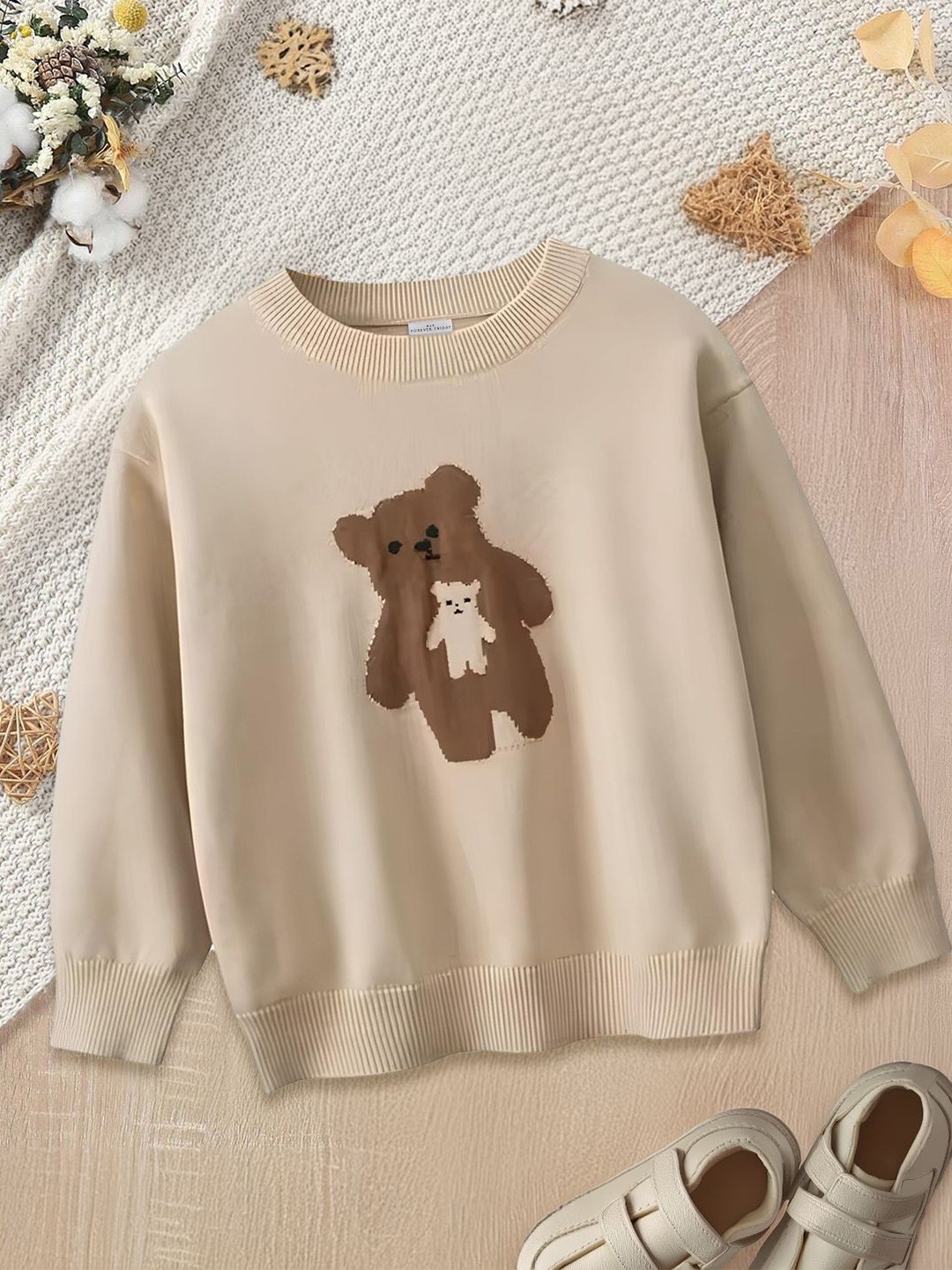 

FOREVER FRIDAY Boys Graphic Printed Sweatshirt, Beige