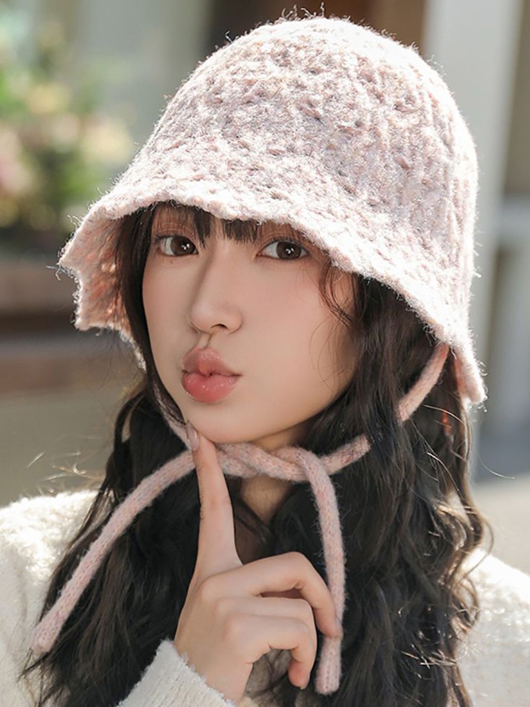 

StyleCast x Revolte Women Self Design Beanie, Pink