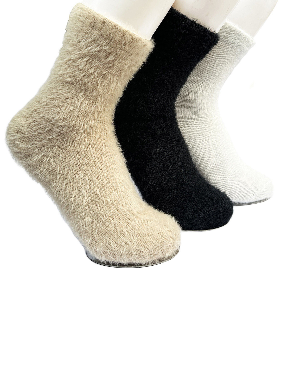 

Alexvyan Women Pack Of 3 Calf-Length Socks, White