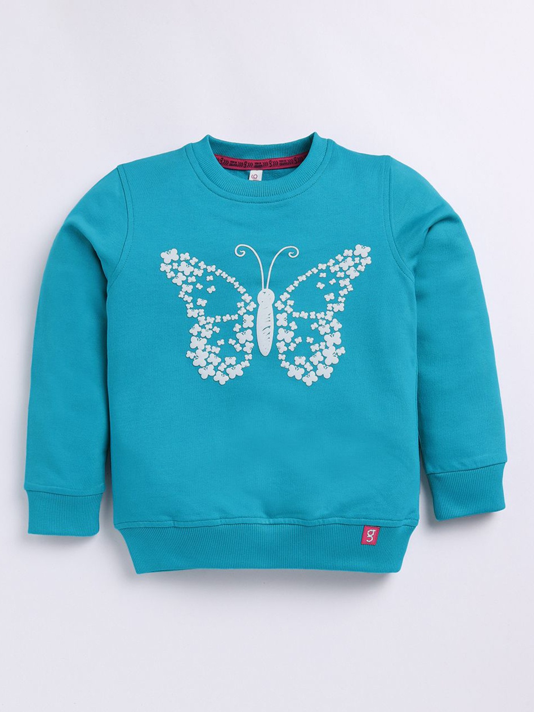 

Ginie Girls Printed Sweatshirt, Green