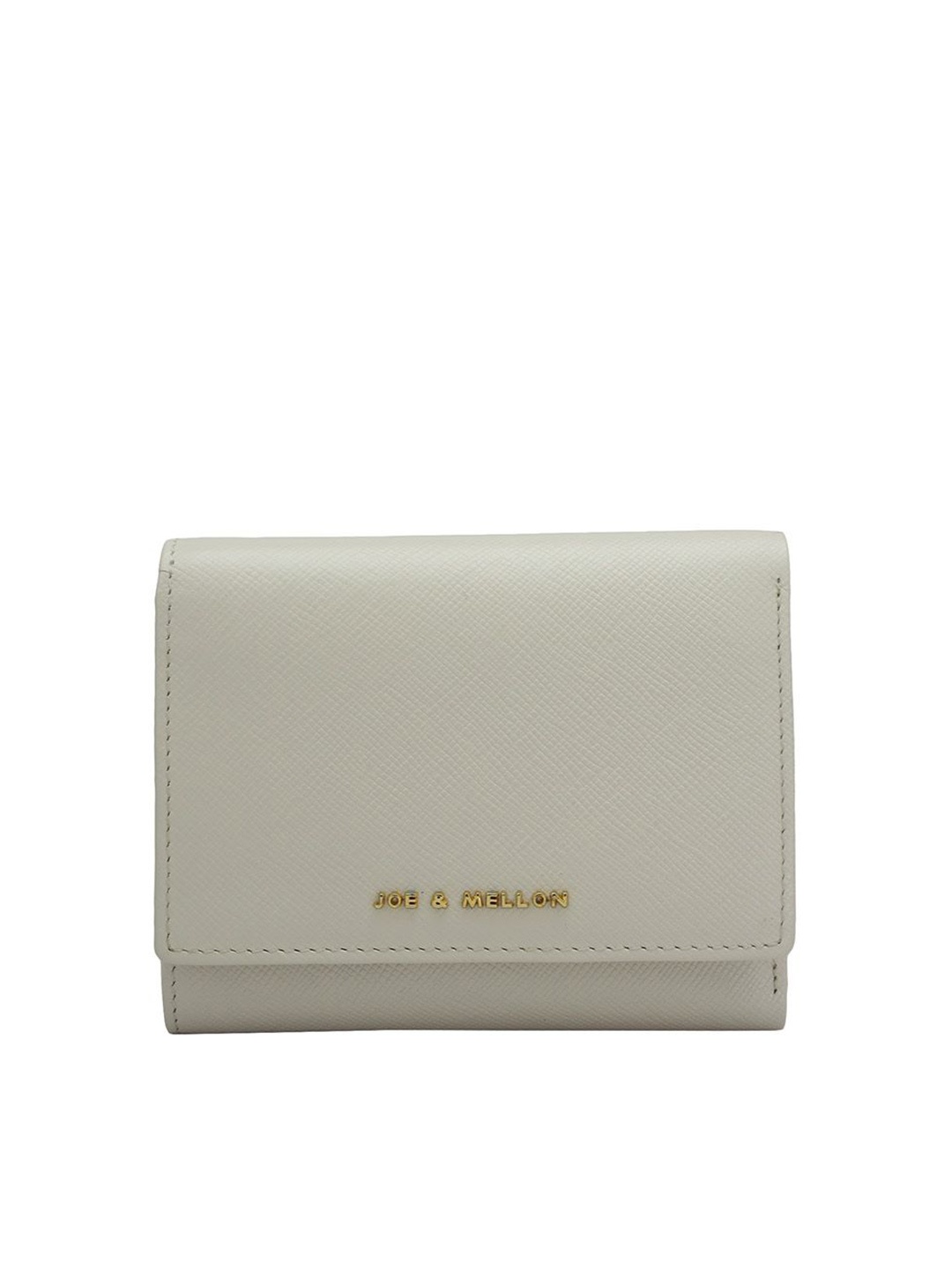 

Joe & Mellon Women Textured Zip Detail Leather Card Holder, White