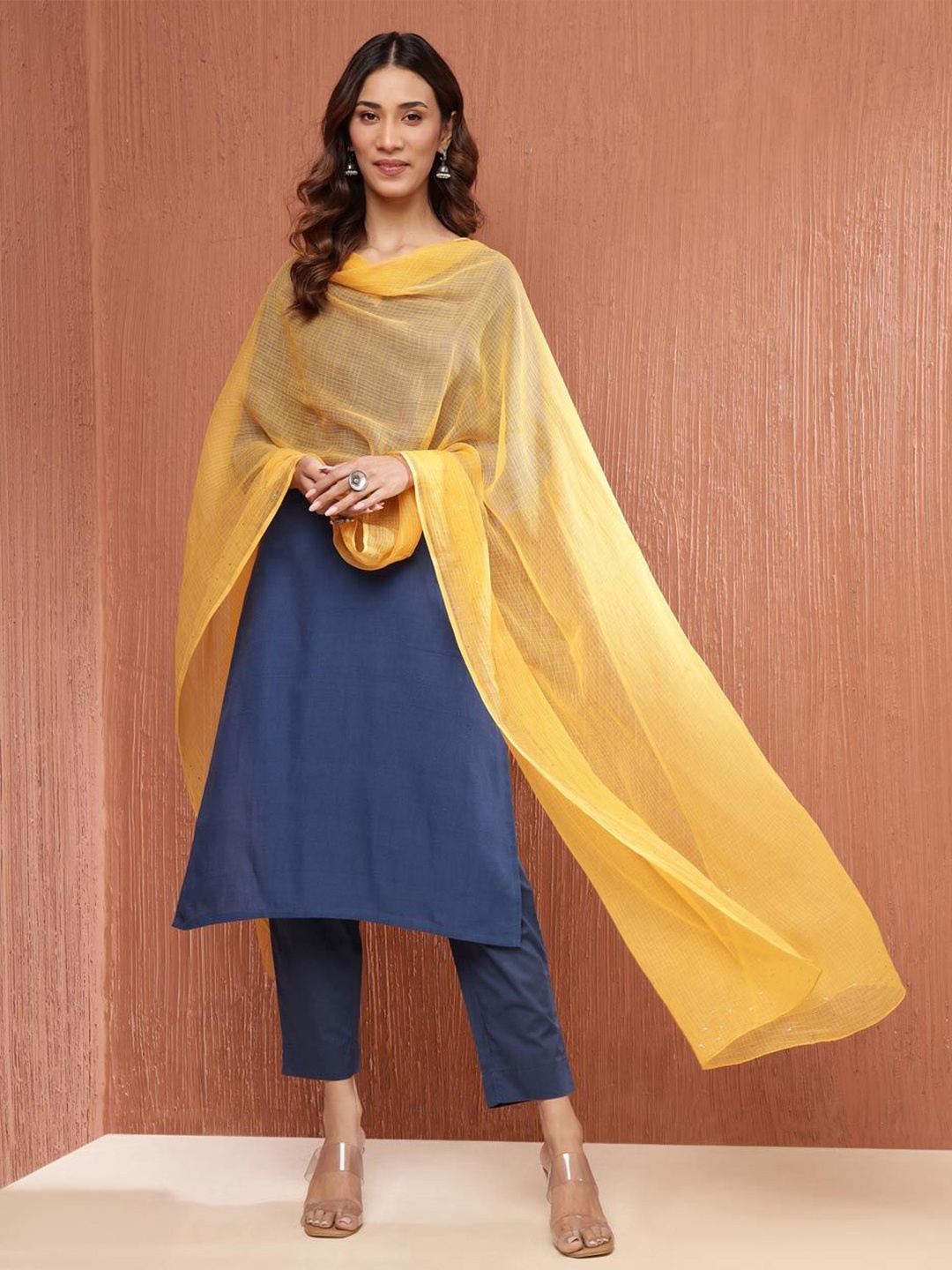 

Fabindia Woven Design Dupatta, Yellow