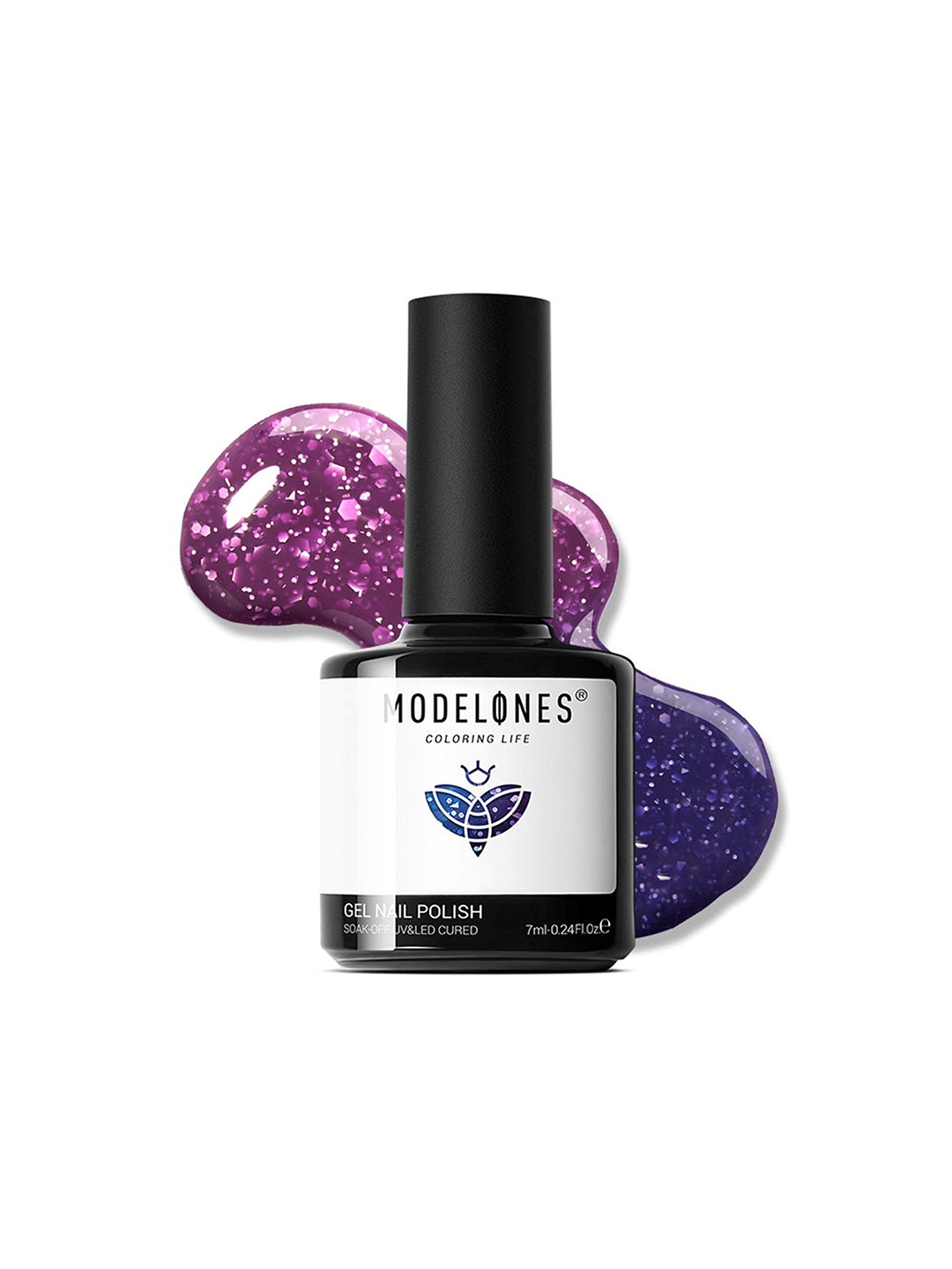 

Modelones Soak Off UV & LED Gel Nail Polish - 15 ml - The Last Firefly of Summer 0659, Purple
