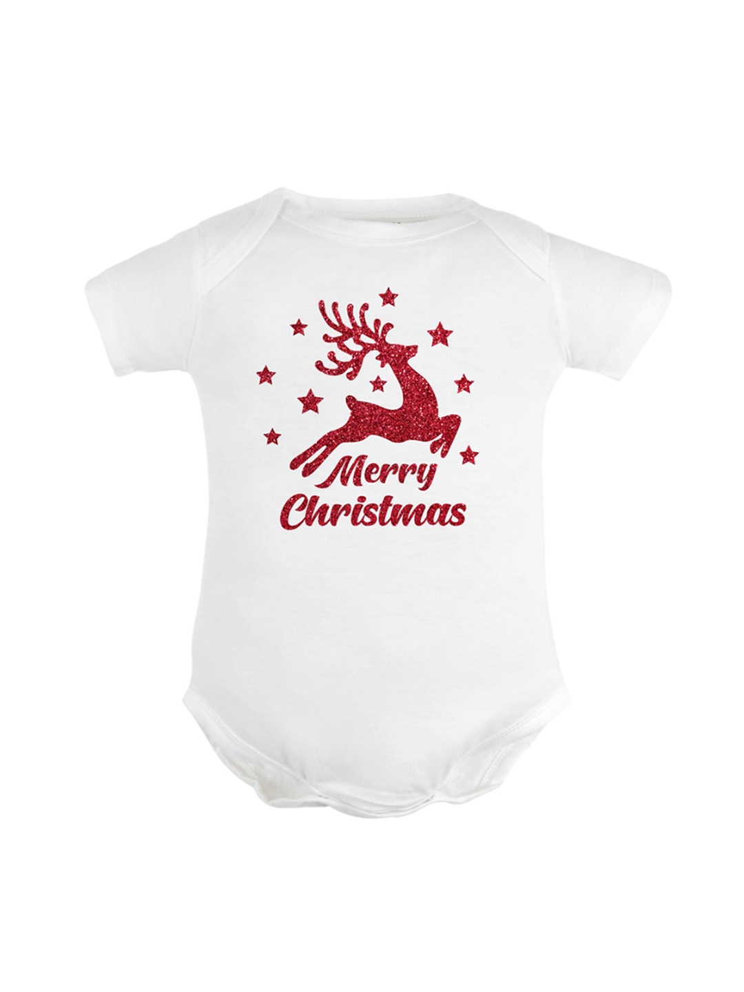 

FFLIRTYGO Infants Printed Cotton Bodysuit, White